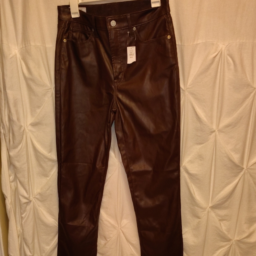 Gap Women's Vegan Leather Brown Jeans